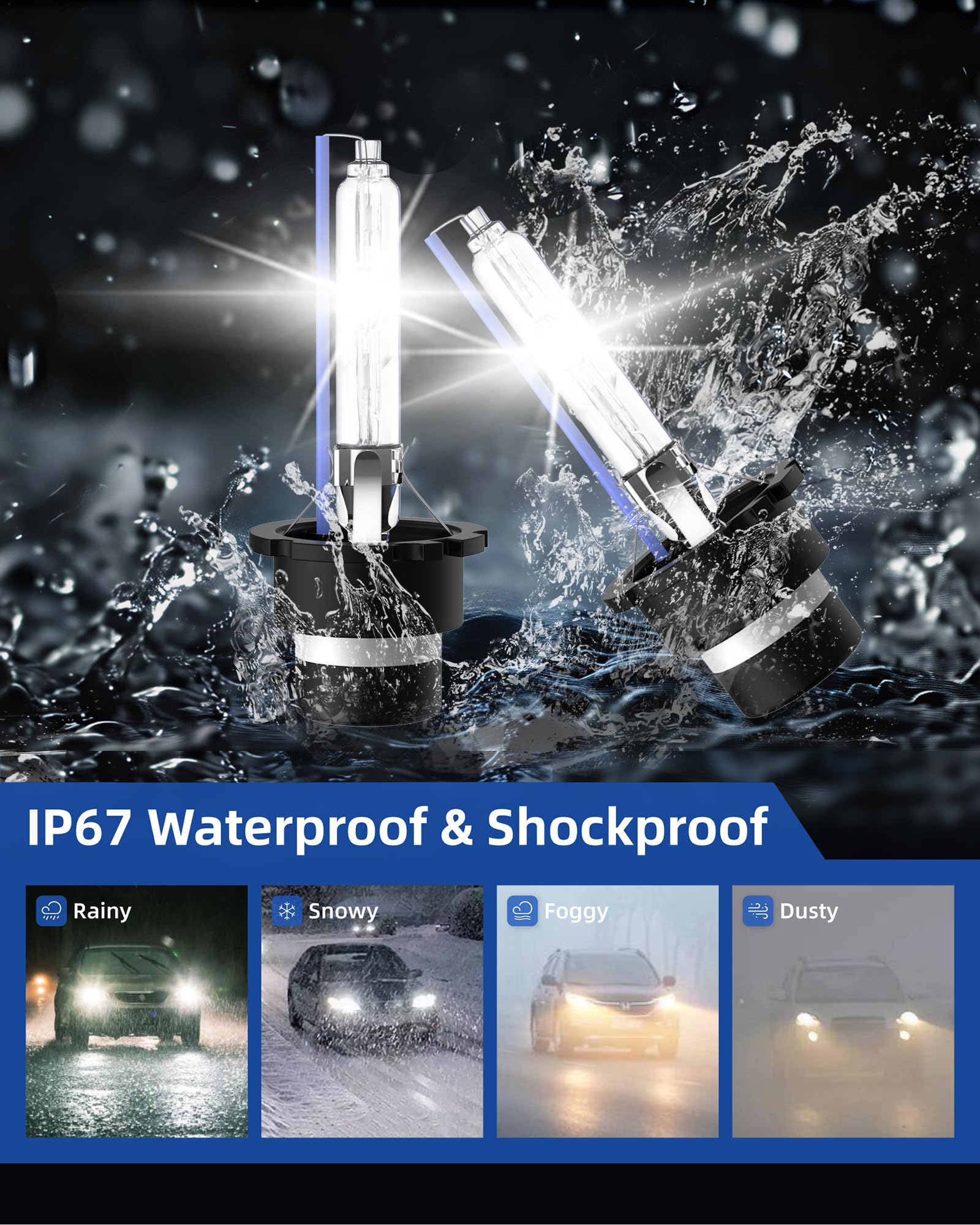 Sinoparcel D4S Xenon HID bulbs 8000K installation guide for easy replacement.