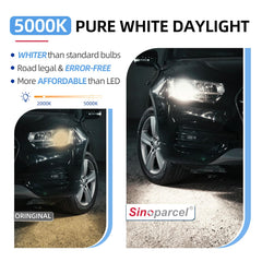 Sinoparcel H7 bulb; up to 1700 lumens for brighter roads.