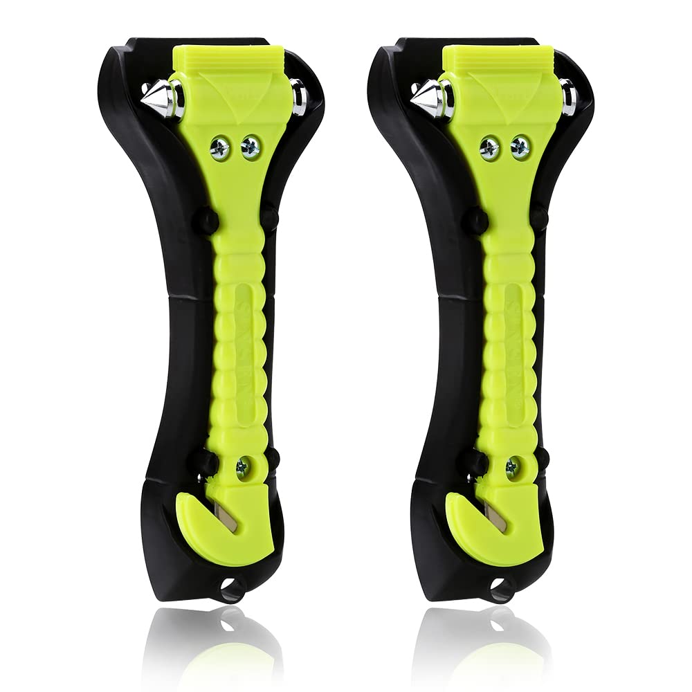 SINSEN car safety hammer 2in1 in action for quick vehicle escape