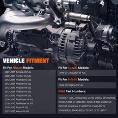 SINTLY alternator for Nissan Frontier — engine bay view highlights fit and installation readiness