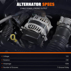 SINTLY alternator for Nissan Titan — side profile demonstrates compact mounting design