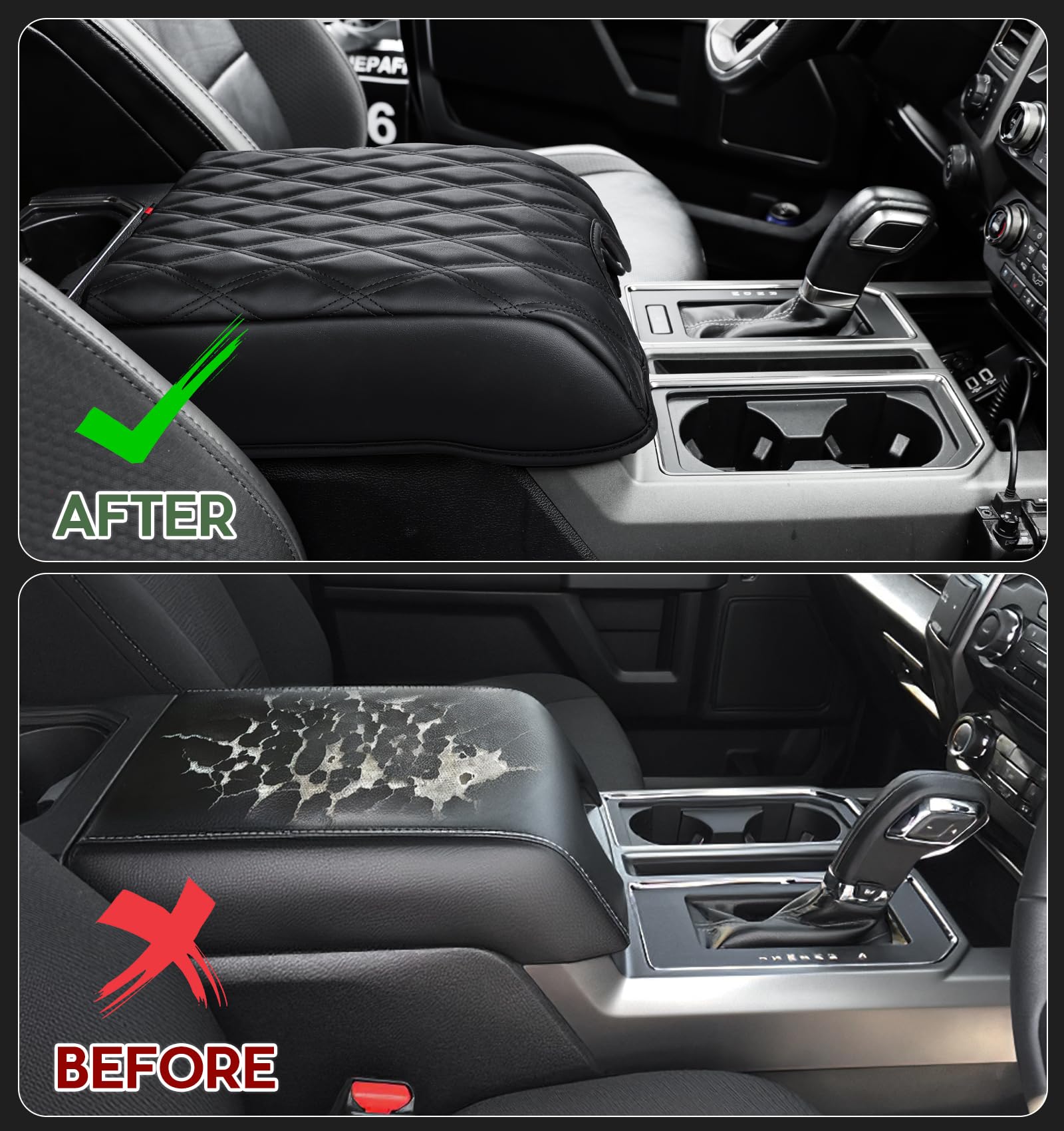 Sinvanho center console cover easy-clean material wipes clean quickly