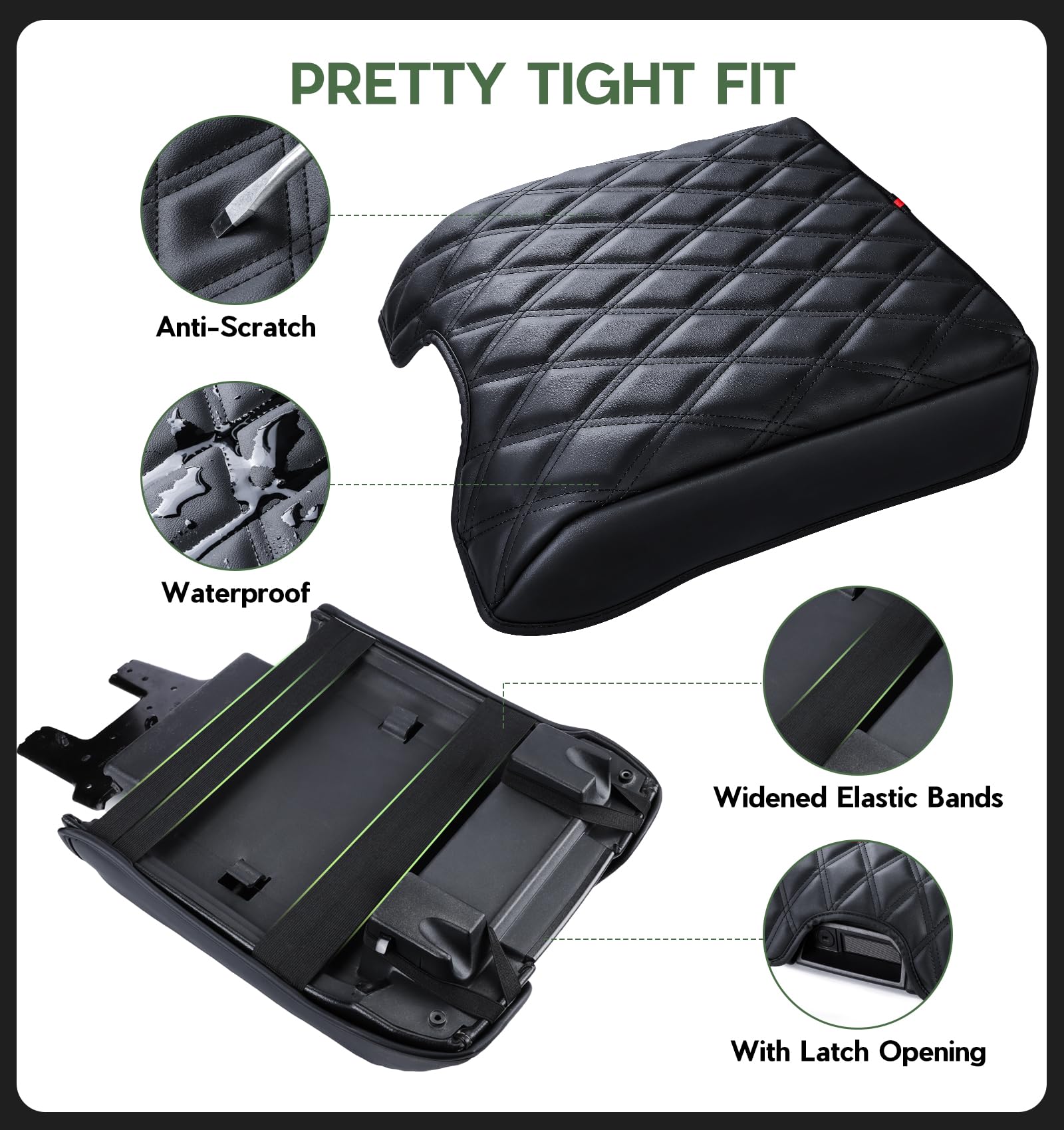 Sinvanho center console cover scratch-resistant surface reduces wear