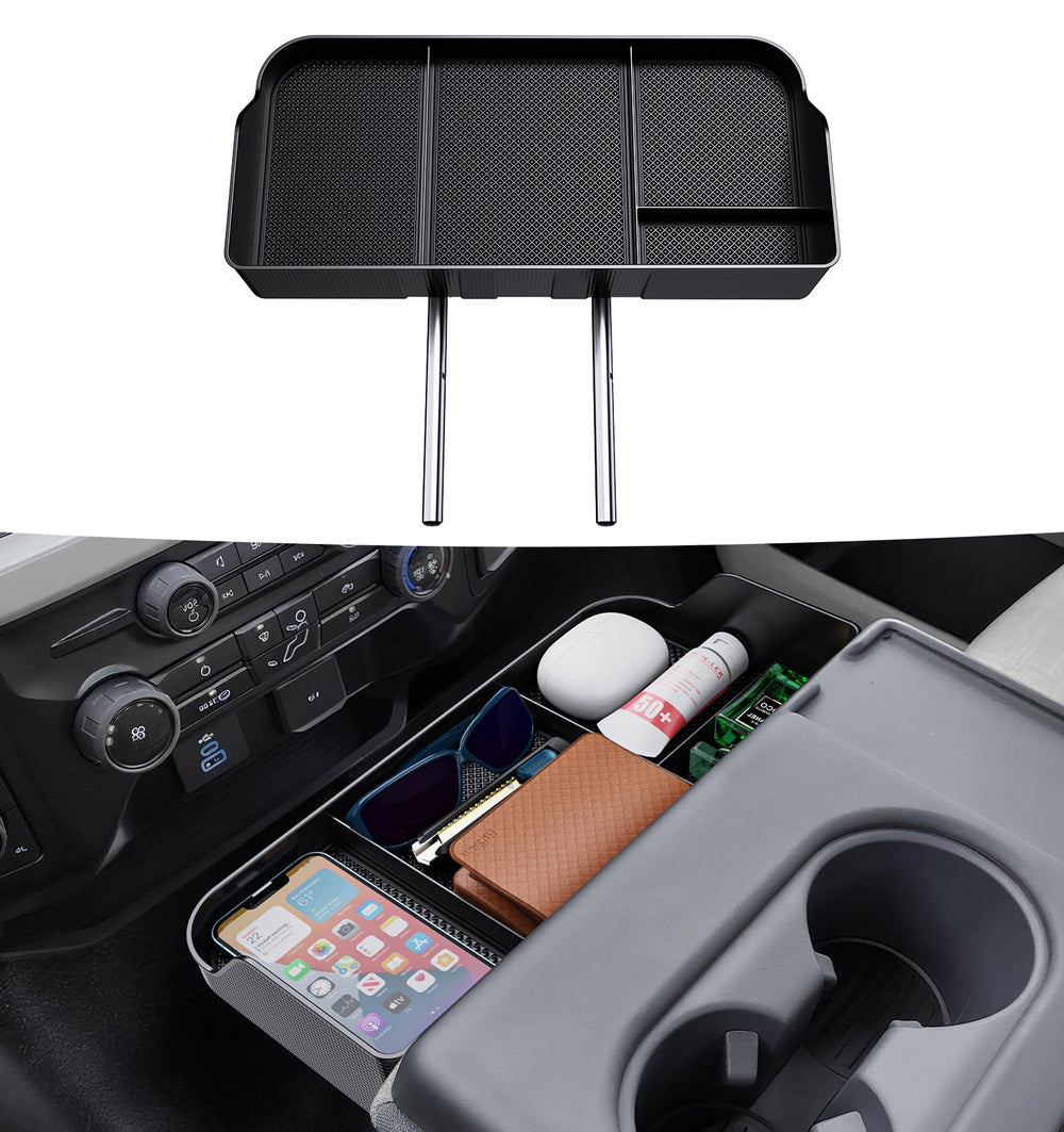 Sinvanho front center seat headrest organizer for Ford F-Series improves rear storage.