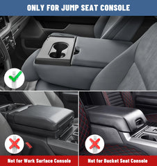 Sinvanho jump-seat center console tray keeps small items within reach.
