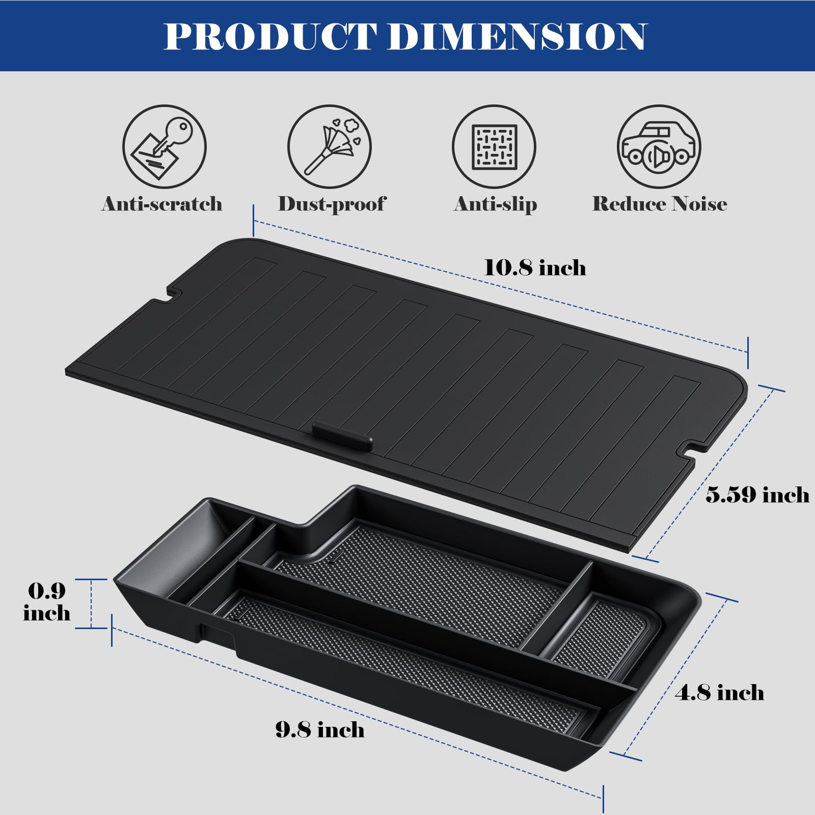 Sinvanho OEM-fit center console cover for F-150 and Lightning.