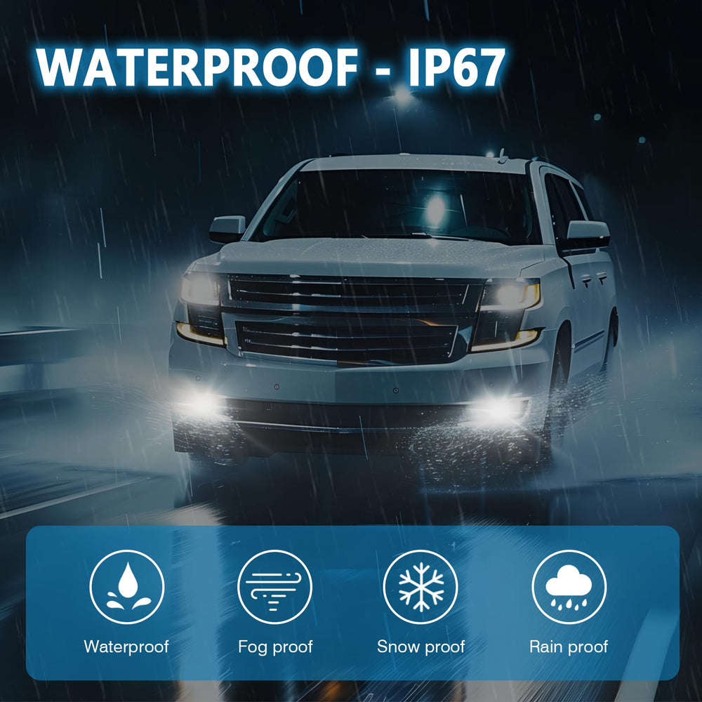 SINYATO INDUST 6500K bright LED for clear night visibility in rain, fog, or snow