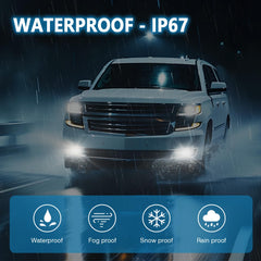 SINYATO INDUST 6500K bright LED for clear night visibility in rain, fog, or snow
