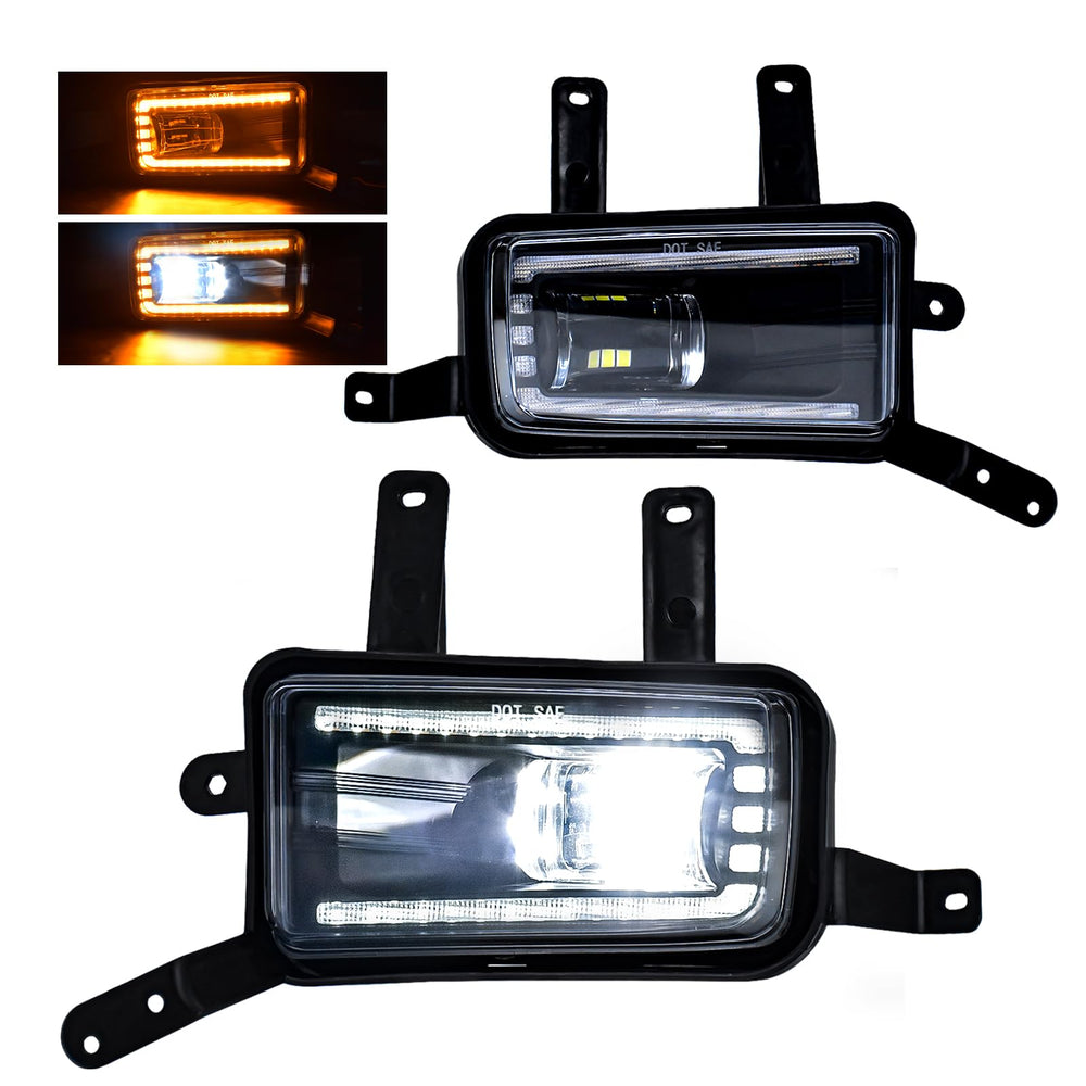 SINYATO INDUST LED fog light with DRL and dynamic signals for Chevy Tahoe, enhances signaling