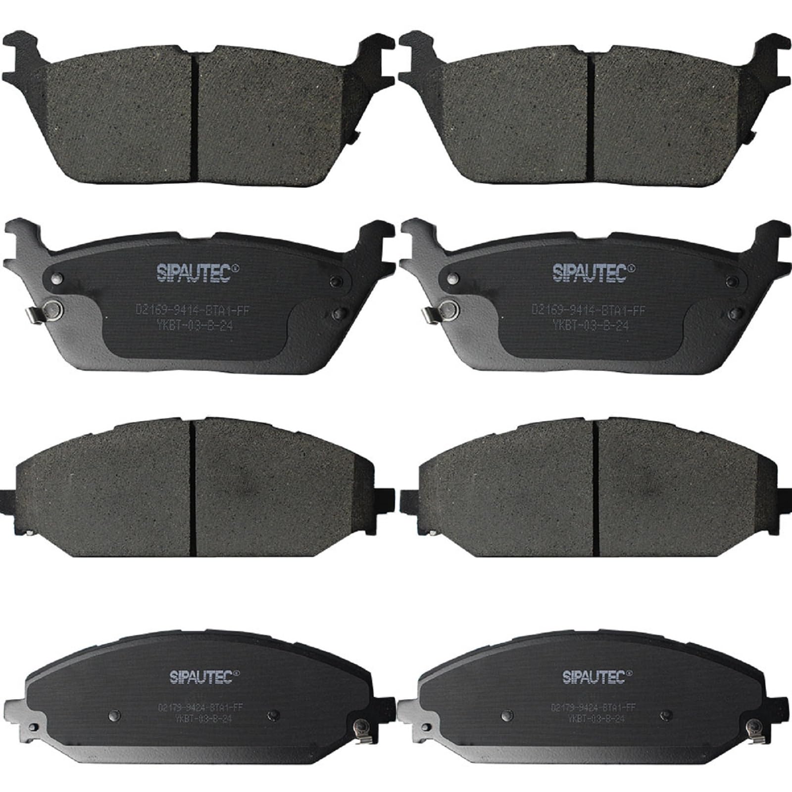 SIPAUTEC front ceramic brake pads for Ram 1500 with quiet braking