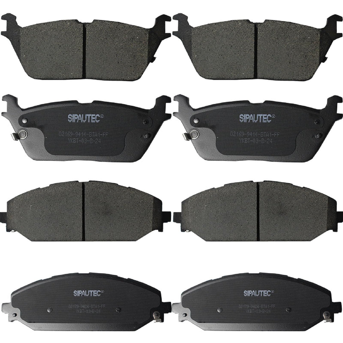 SIPAUTEC front ceramic brake pads for Ram 1500 with quiet braking