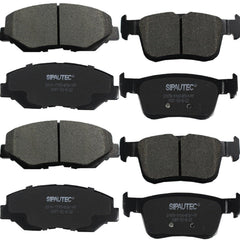 SIPAUTEC front disc brake pads with ceramic slots for quiet stopping