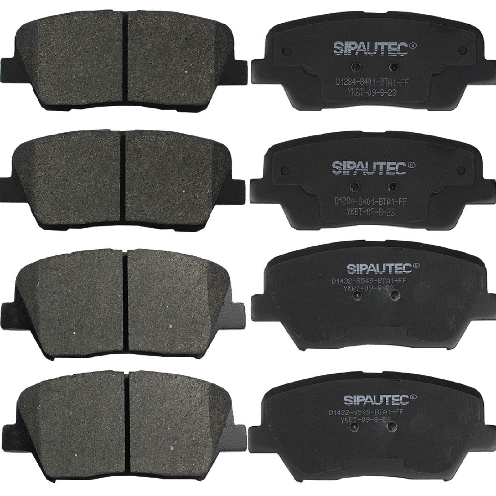 SIPAUTEC ceramic brake pads front and rear set with lubricant included.
