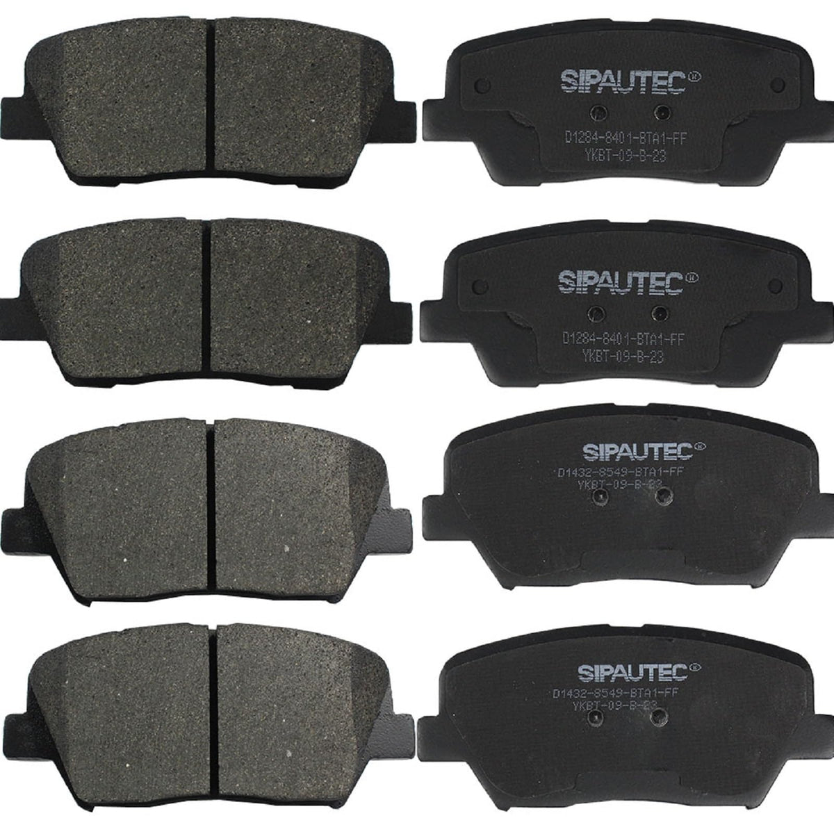 SIPAUTEC ceramic brake pads front and rear set with lubricant included.