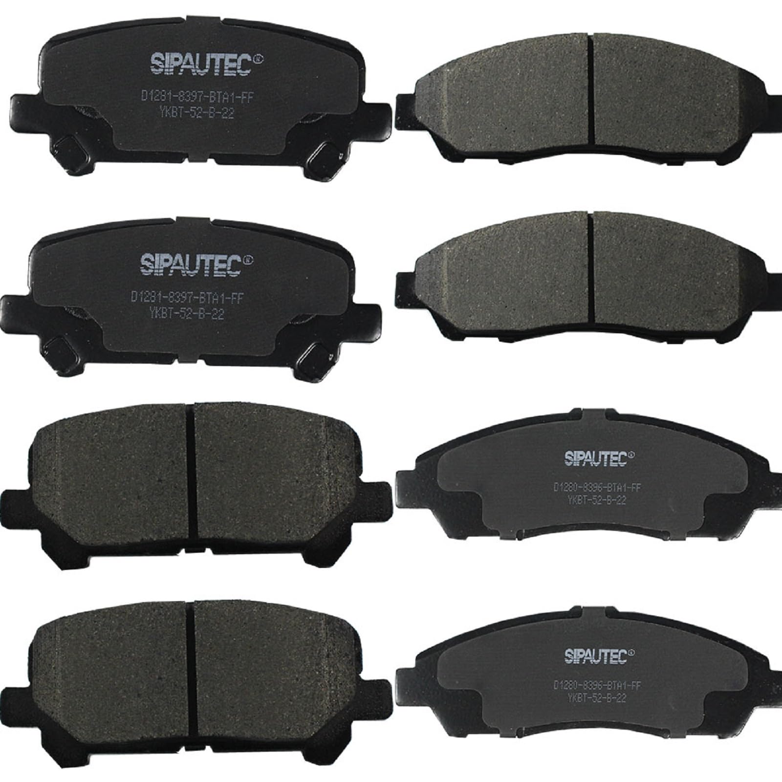 SIPAUTEC front and rear ceramic brake pads for Honda Pilot provide low dust and smooth braking.