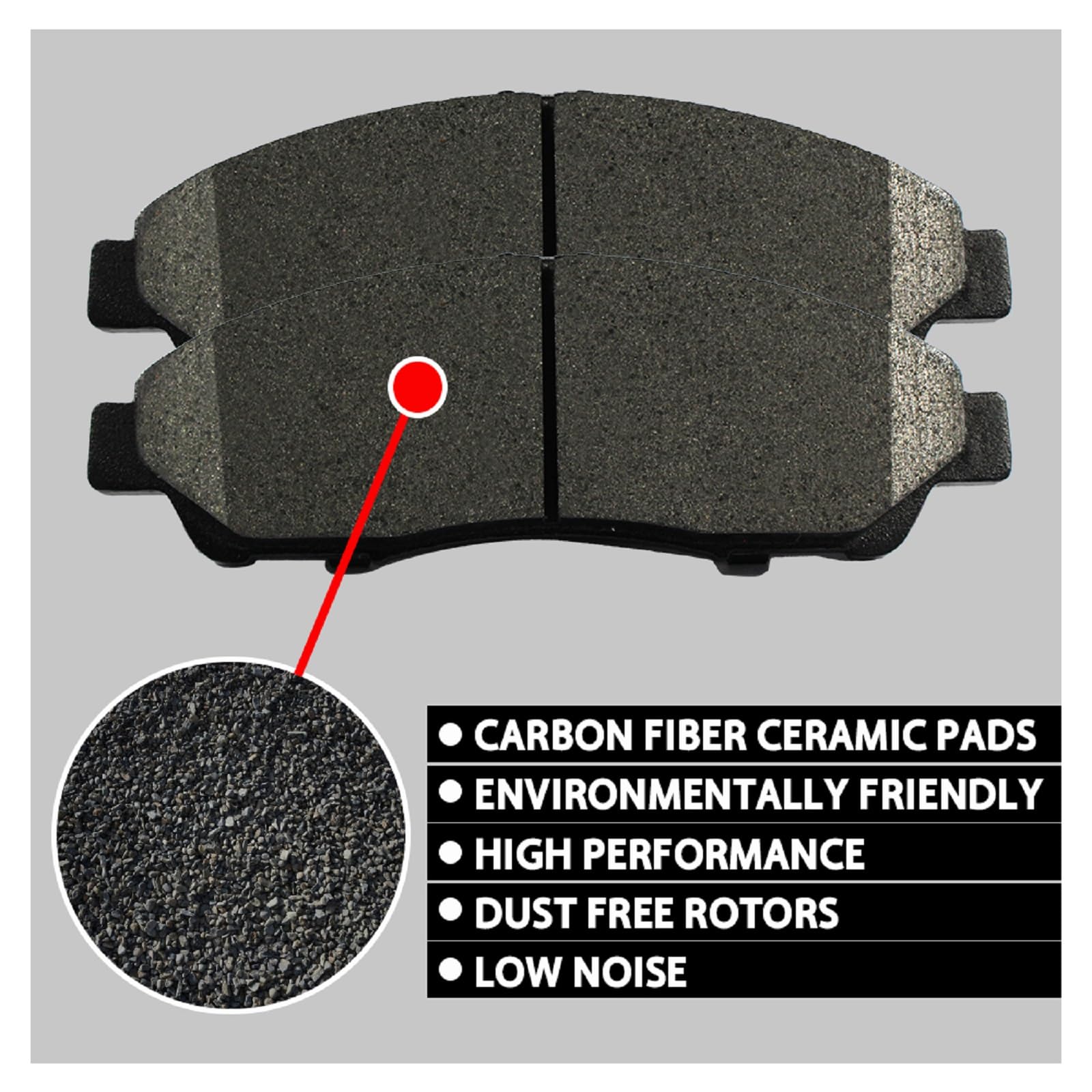 OE-style chamfered and slotted SIPAUTEC pads demonstrate quiet braking design.