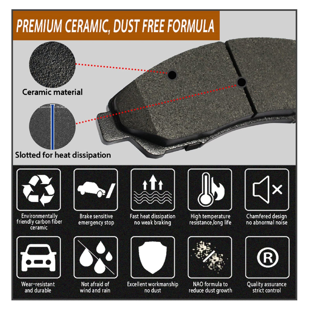 SIPAUTEC rear ceramic brake pads for Ford F-150 offering durable braking performance.