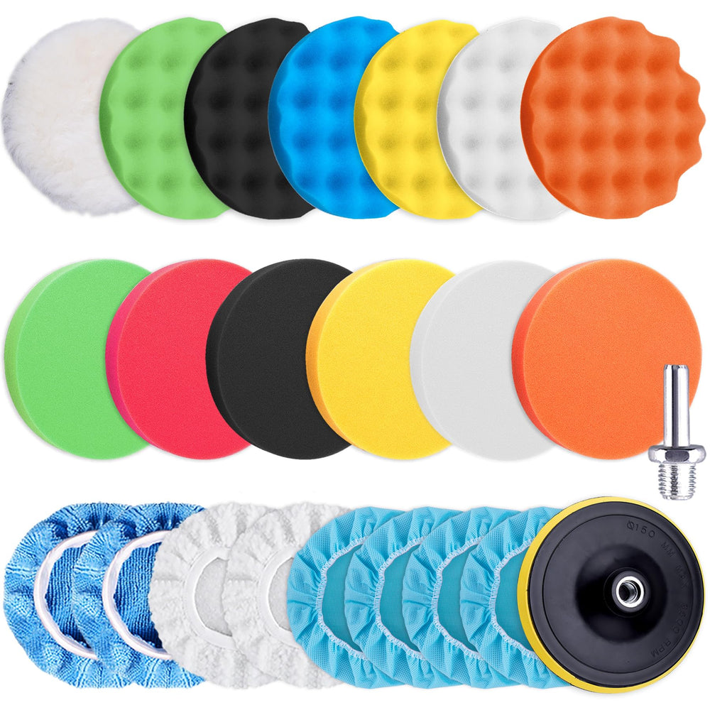 SIQUK flat sponge polishing pad for even application and smooth finish.
