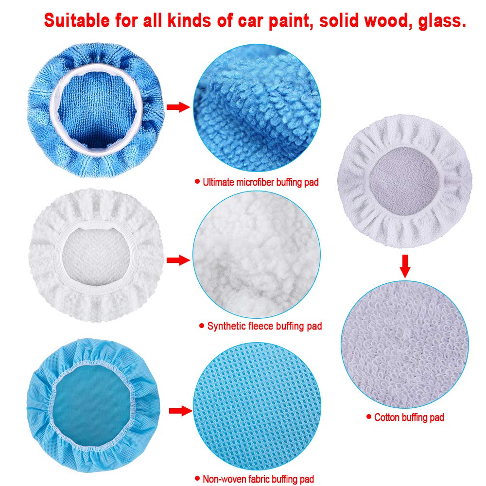 SIQUK blue microfiber bonnet enhances dust pickup and gentle finish