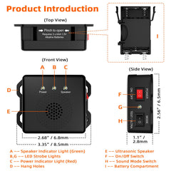 SIREN-ITE ultrasonic deterrent with LED flash repels rodents