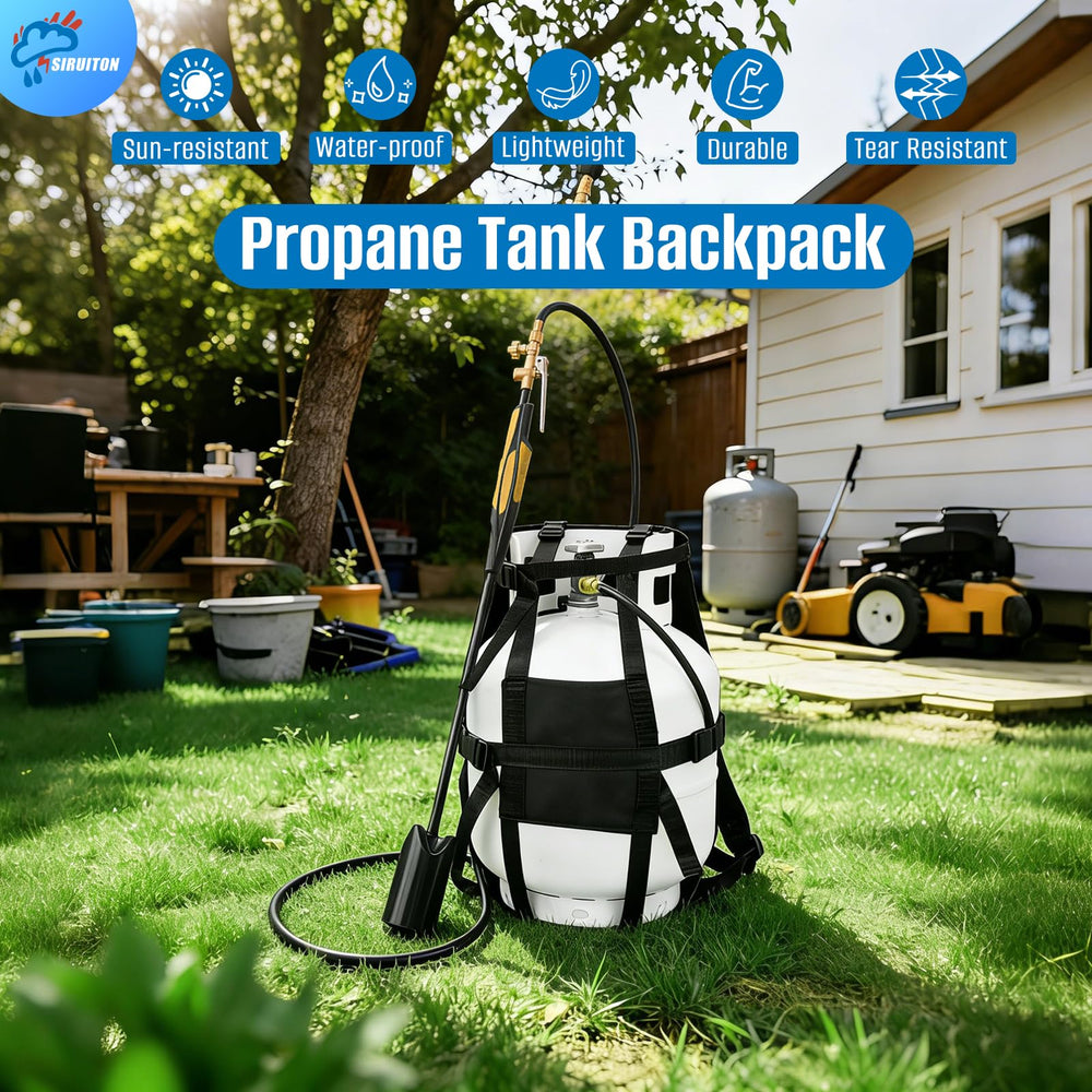 SIRUITON Propane Backpack cotton shoulder straps improve comfort during long tasks.