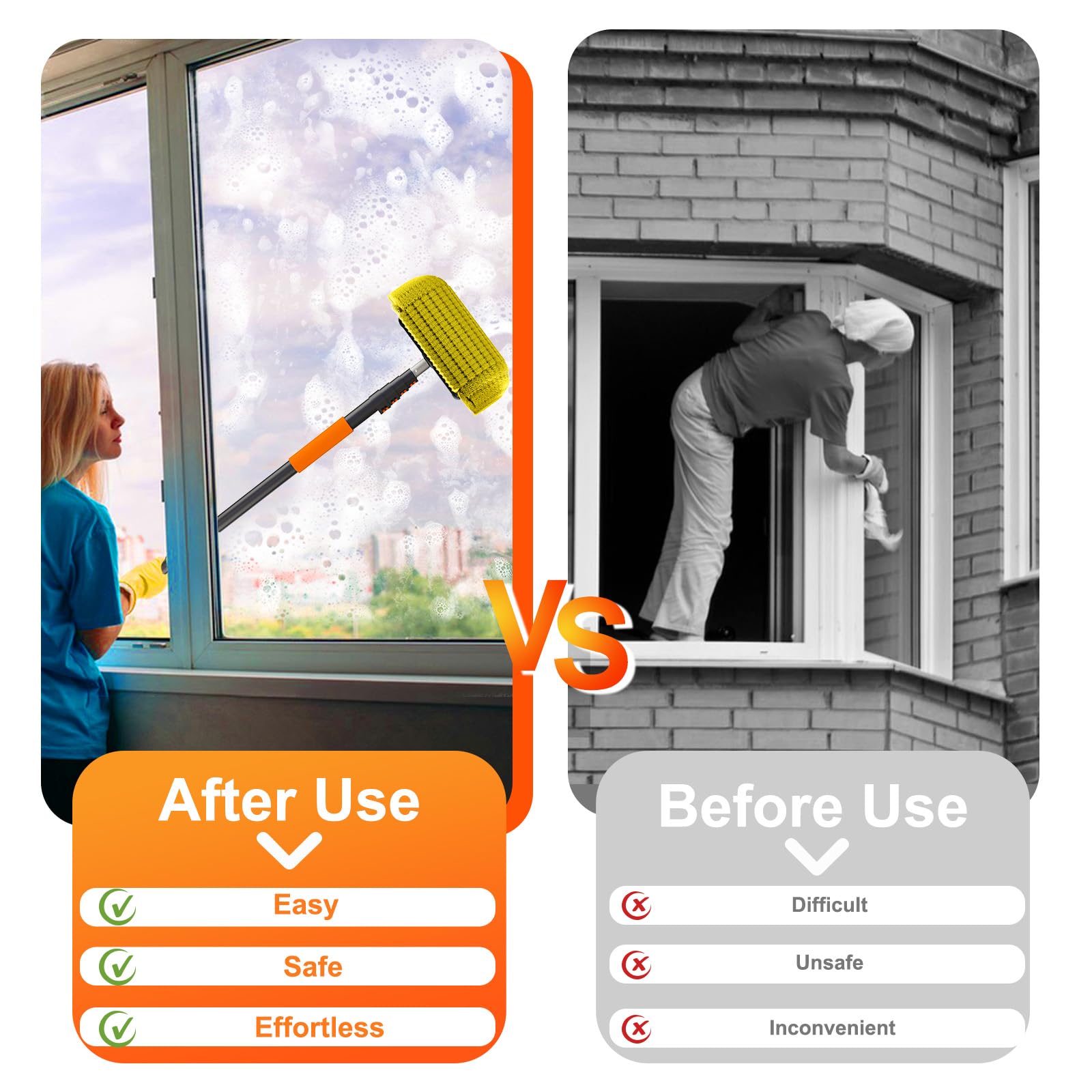 SISUPASSIE anti-slip handle provides secure grip during extended use.
