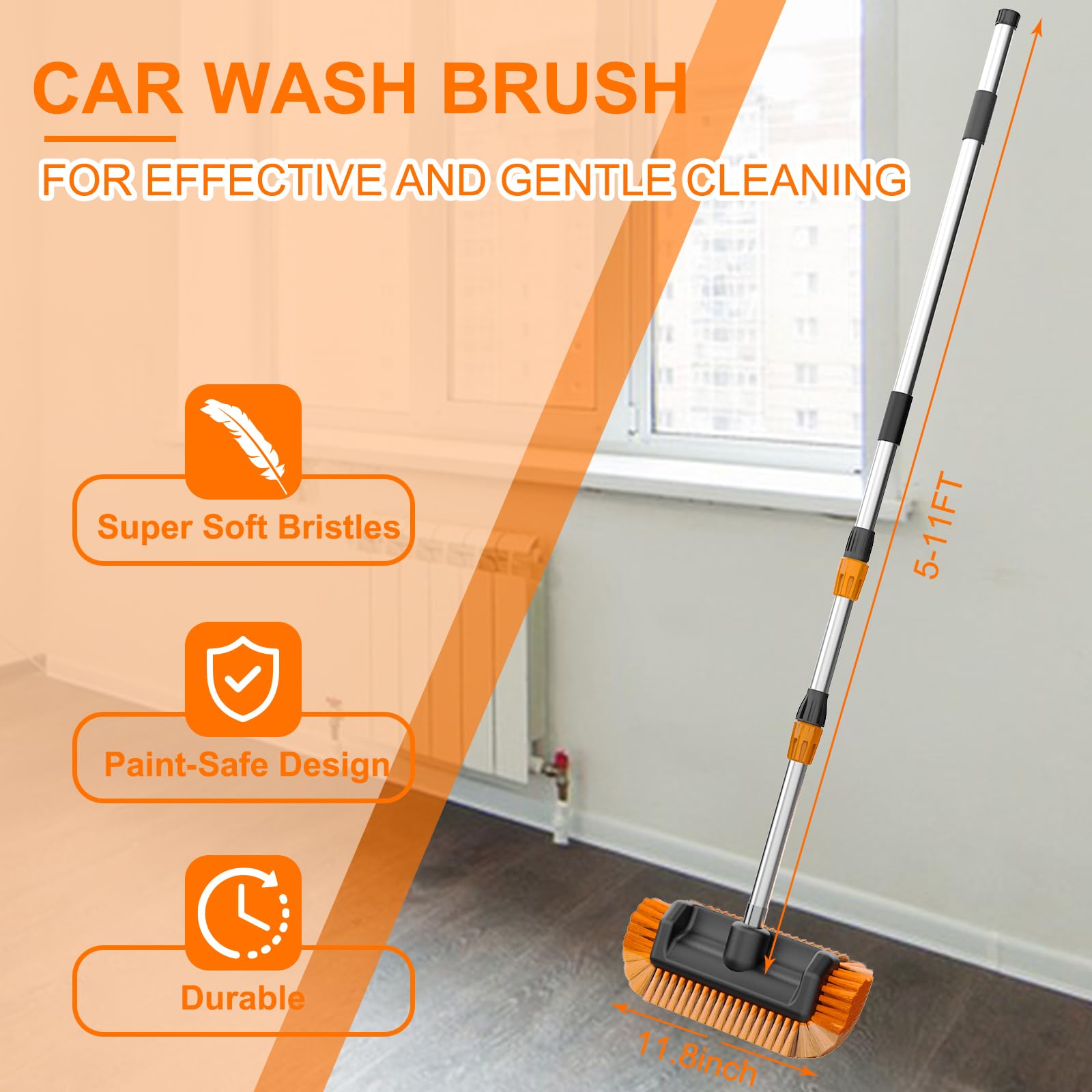 SISUPASSIE flow-through hose attachment provides steady water flow while cleaning