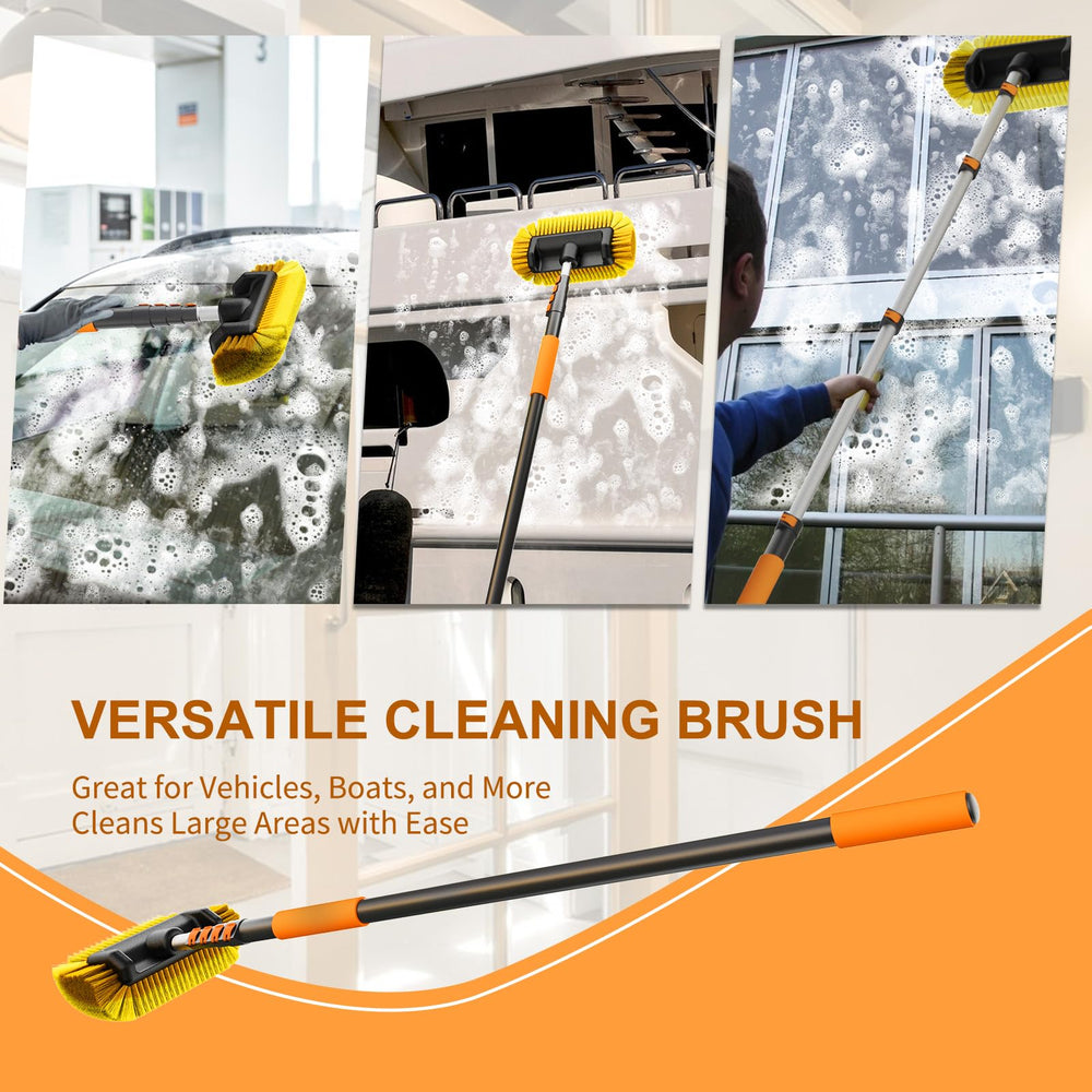 SISUPASSIE multi-surface brush tackles cars, RVs, boats, solar panels, decks.