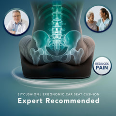SitCushion memory foam core conforms to hips for comfort.