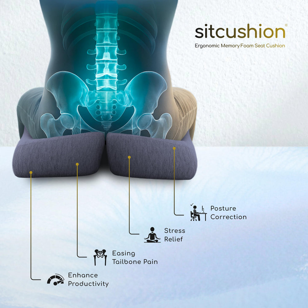 Versatile SitCushion fits office and gaming chairs.