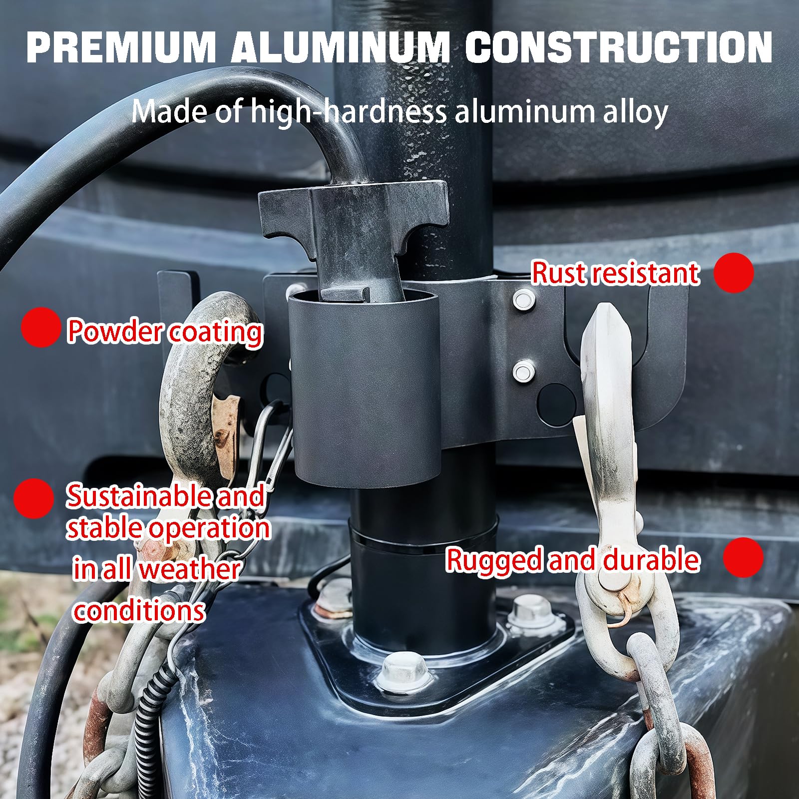 Sitfe seven-way-plug-holder secures the trailer plug to prevent tangling during travel.