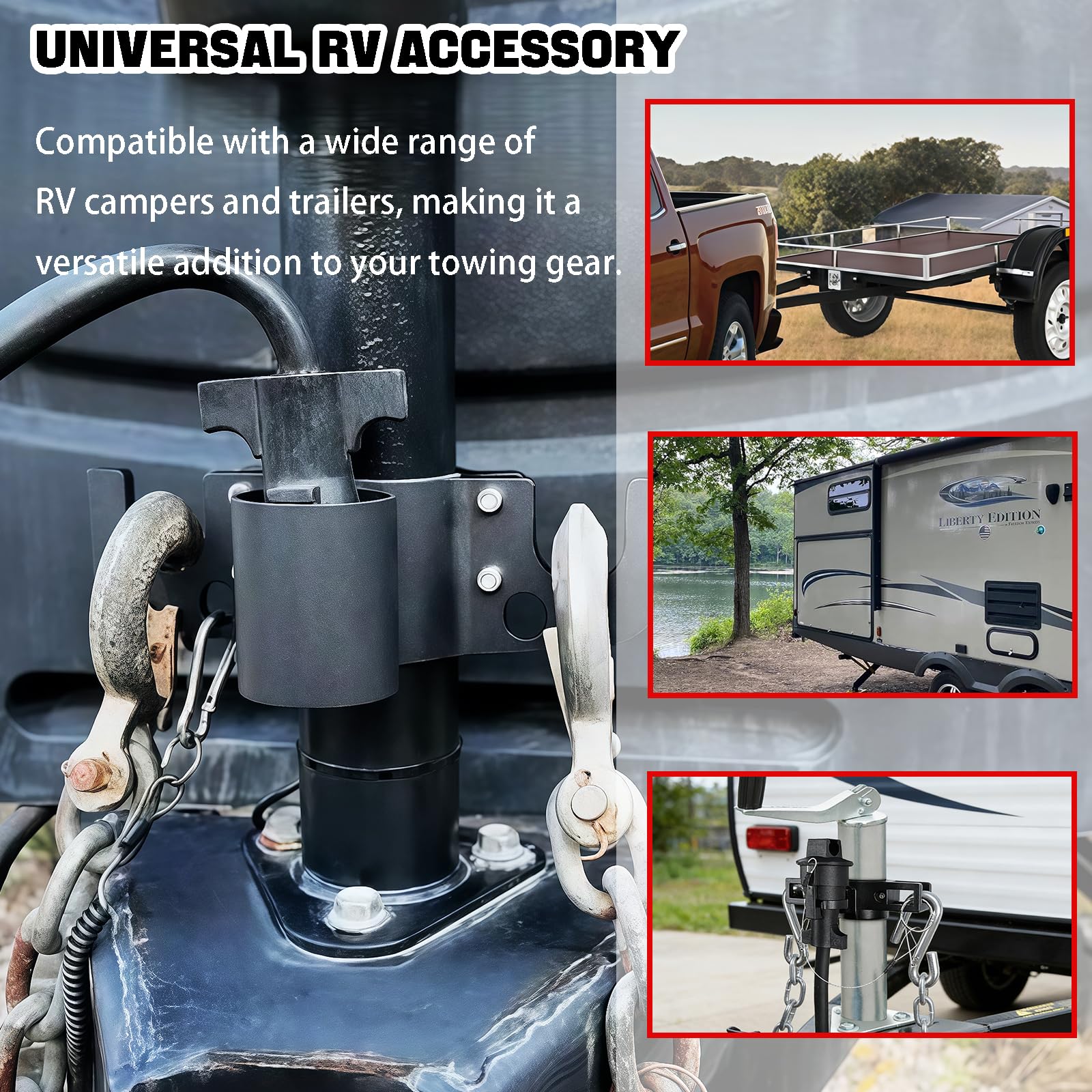 Sitfe towing-chain-storage-solution neatly stows safety chains for a clutter-free hitch area.
