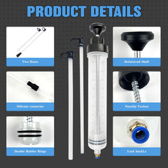 Sitroasho high-capacity extractor drains multiple quarts efficiently from vehicles.