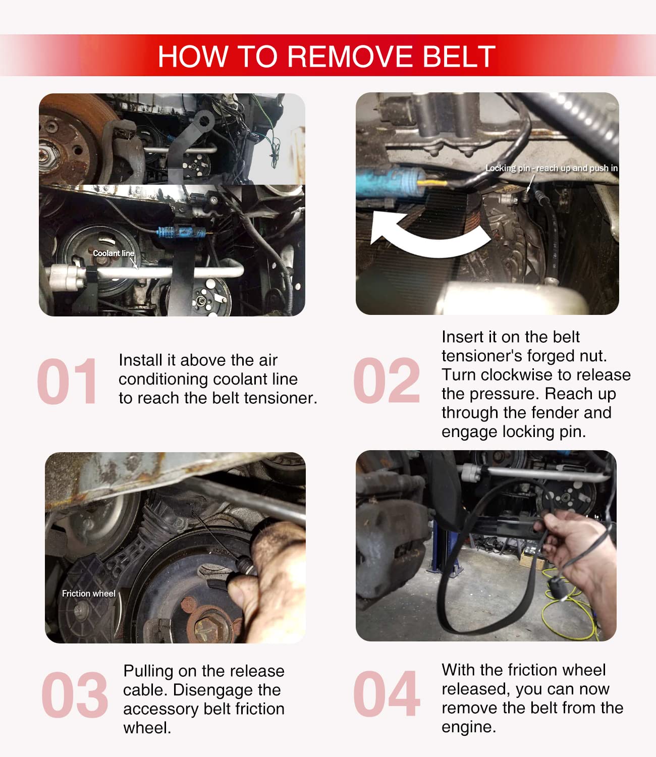 sixcow belt tensioner wrench with black coating resists wear