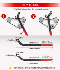 sixcow 1016 belt tensioner wrench stainless steel construction durability