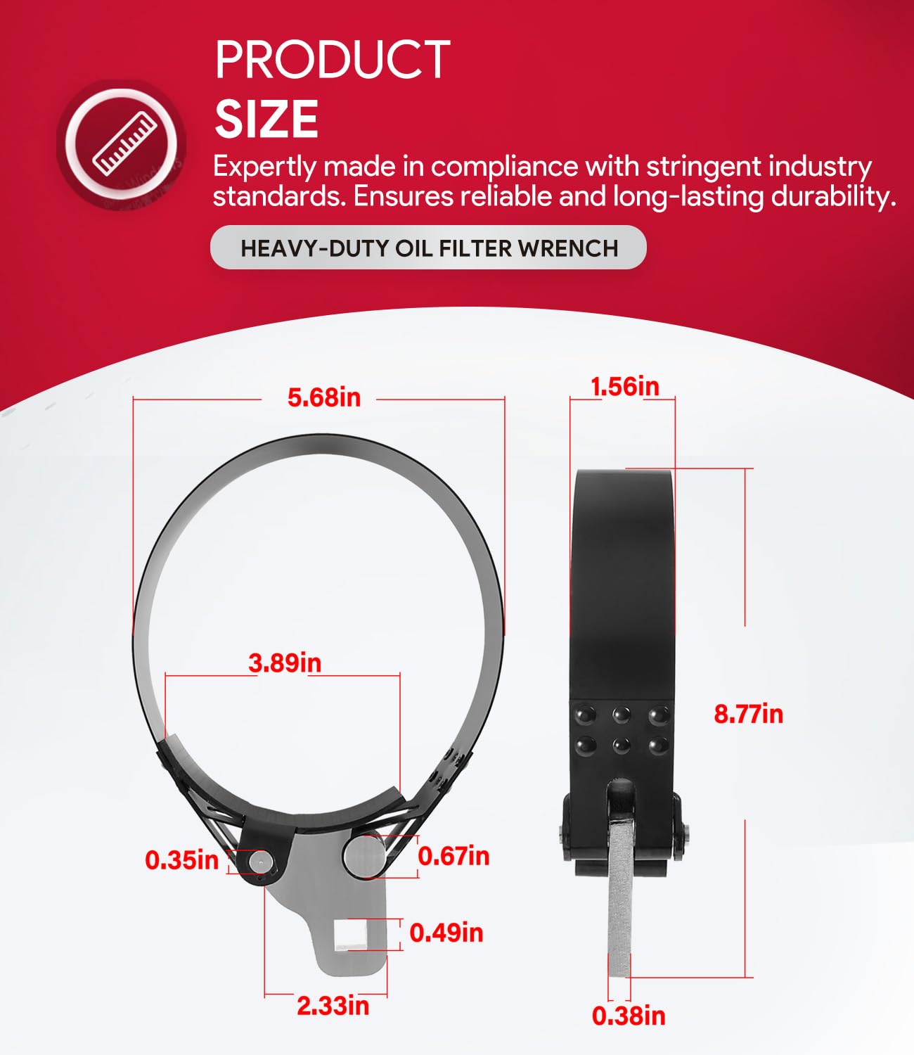 Designed for diesel truck maintenance, enabling high-torque filter removal.