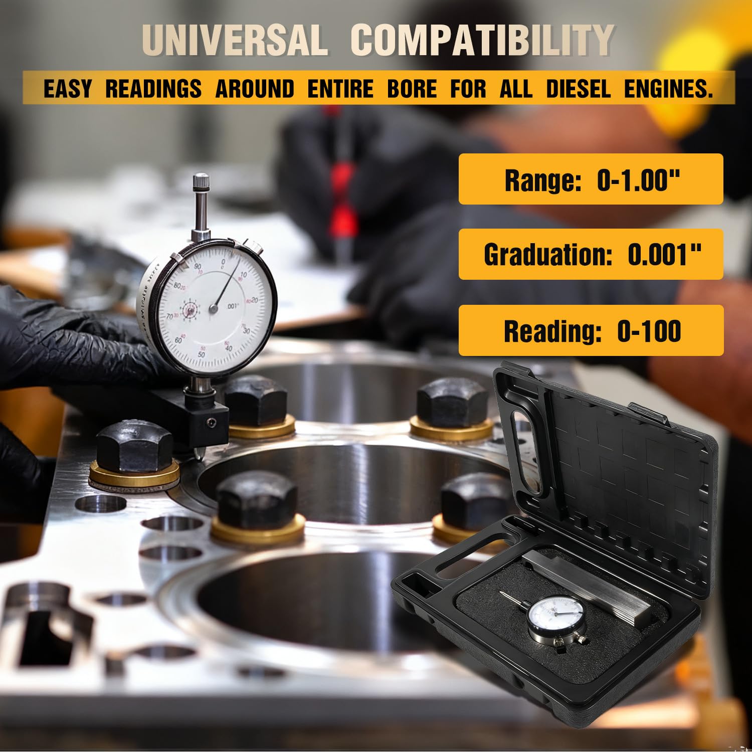 Sixcow 6434 dial indicator kit with base for fast, repeatable readings