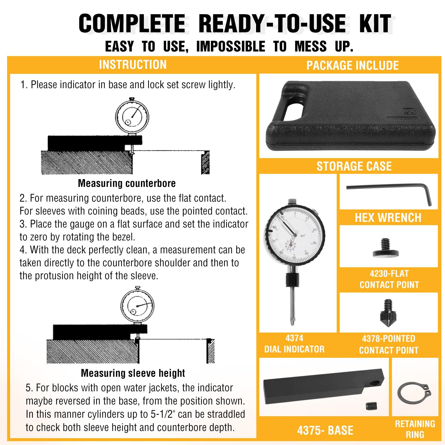 Sixcow 6434 rotatable bezel lets quick zeroing during measurement tasks