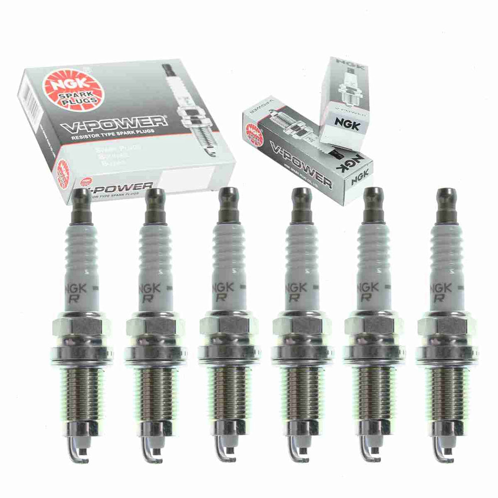 Sixity NGK V-Power spark plugs in Jeep Cherokee close-up showing precise ignition potential