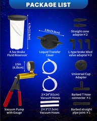 SIXIWANZI clear hoses for clean, mess-free brake fluid work.