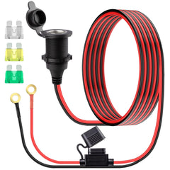Sixzoo 10ft 12V outlet offers reliable vehicle power for pumps and adapters.