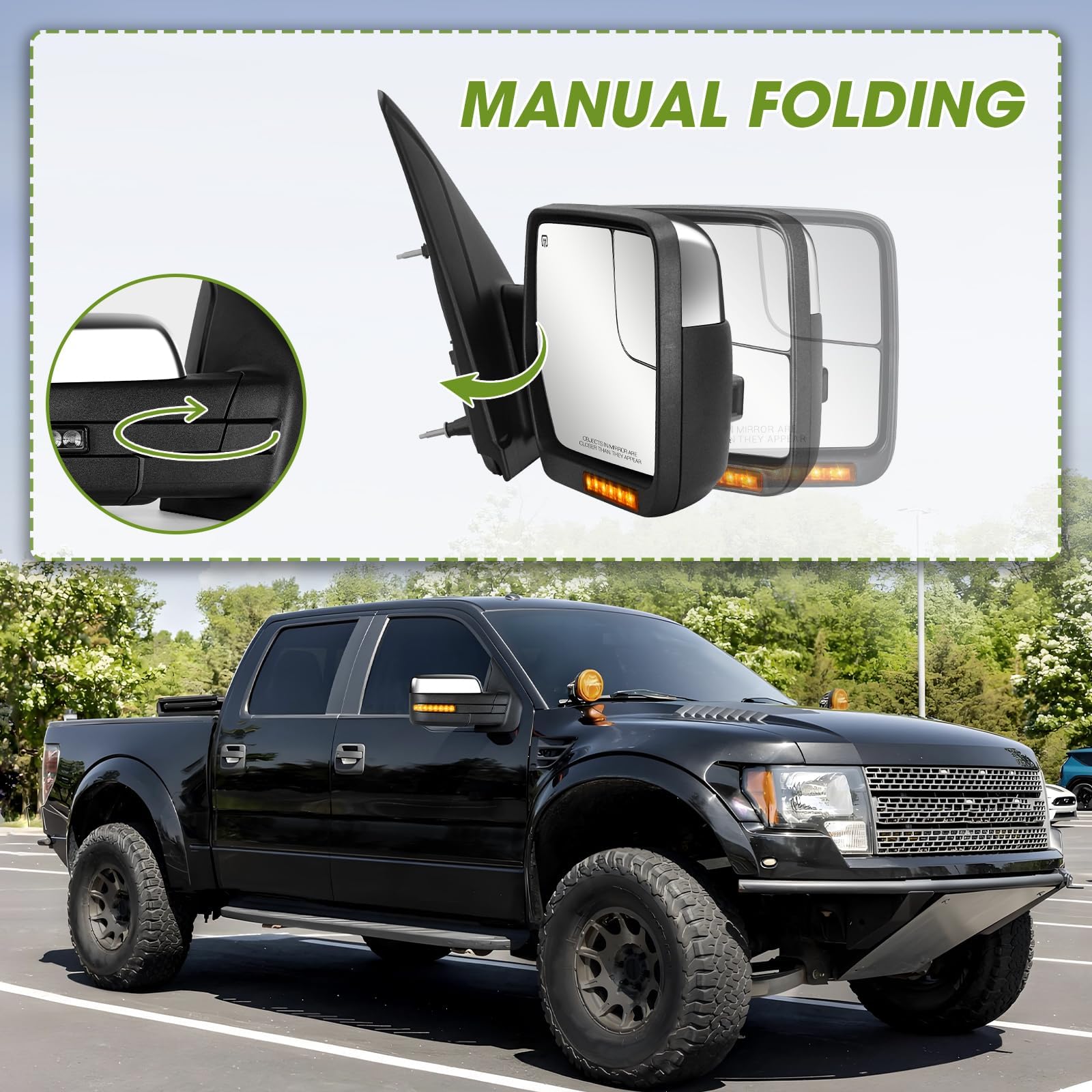 Siziom heated defrost side mirror clears frost for safe driving