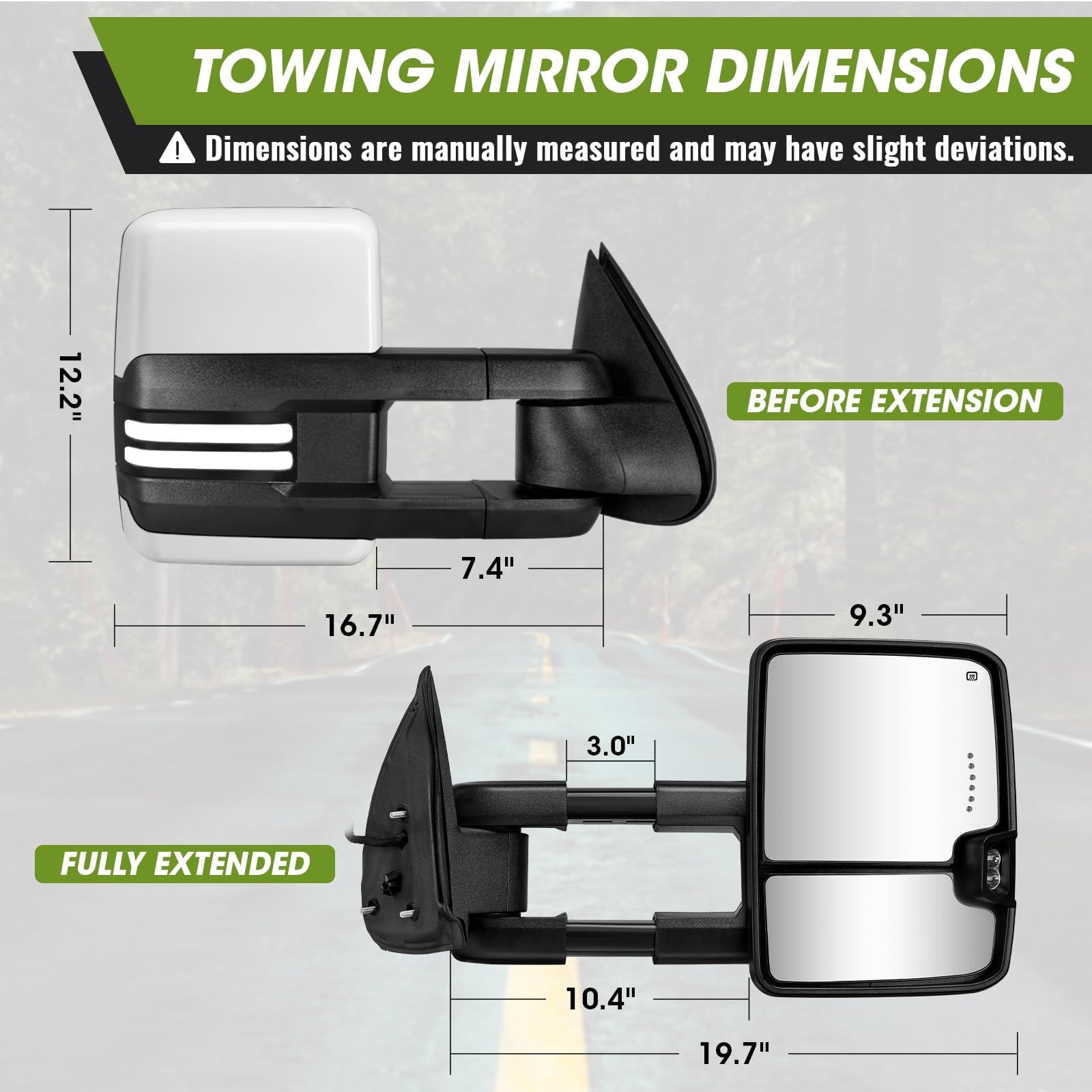 Siziom manual fold prevents door dings in tight spaces.