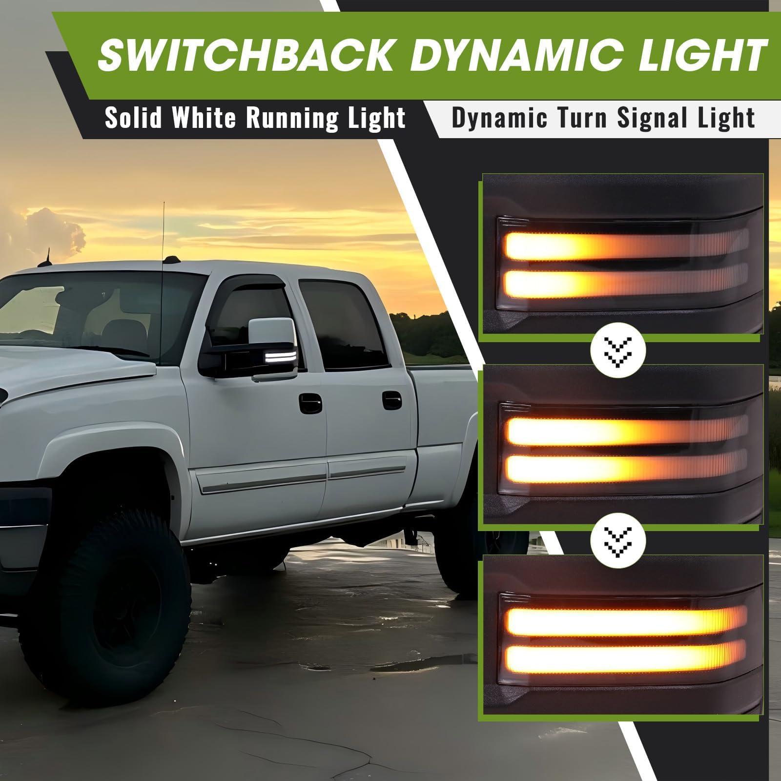 Siziom dynamic turn signal mirror enhances awareness for safer lane maneuvers.
