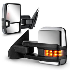 Siziom towing mirrors with chrome housing on Chevrolet Silverado 1500 improve rear visibility