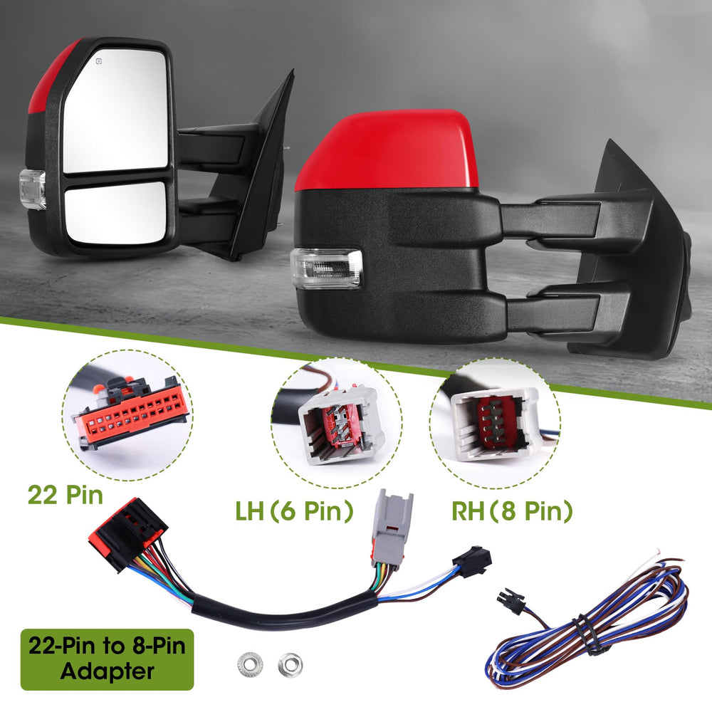 Siziom painted red housing matches your Ford F-150 color