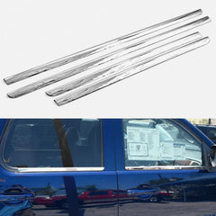 Sizver polished stainless steel window sill trim enhances Chevy/GMC SUVs with showroom shine