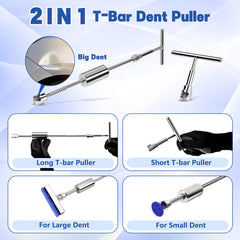 SJPLZQC bridge puller tool repairing medium dents without paint damage.
