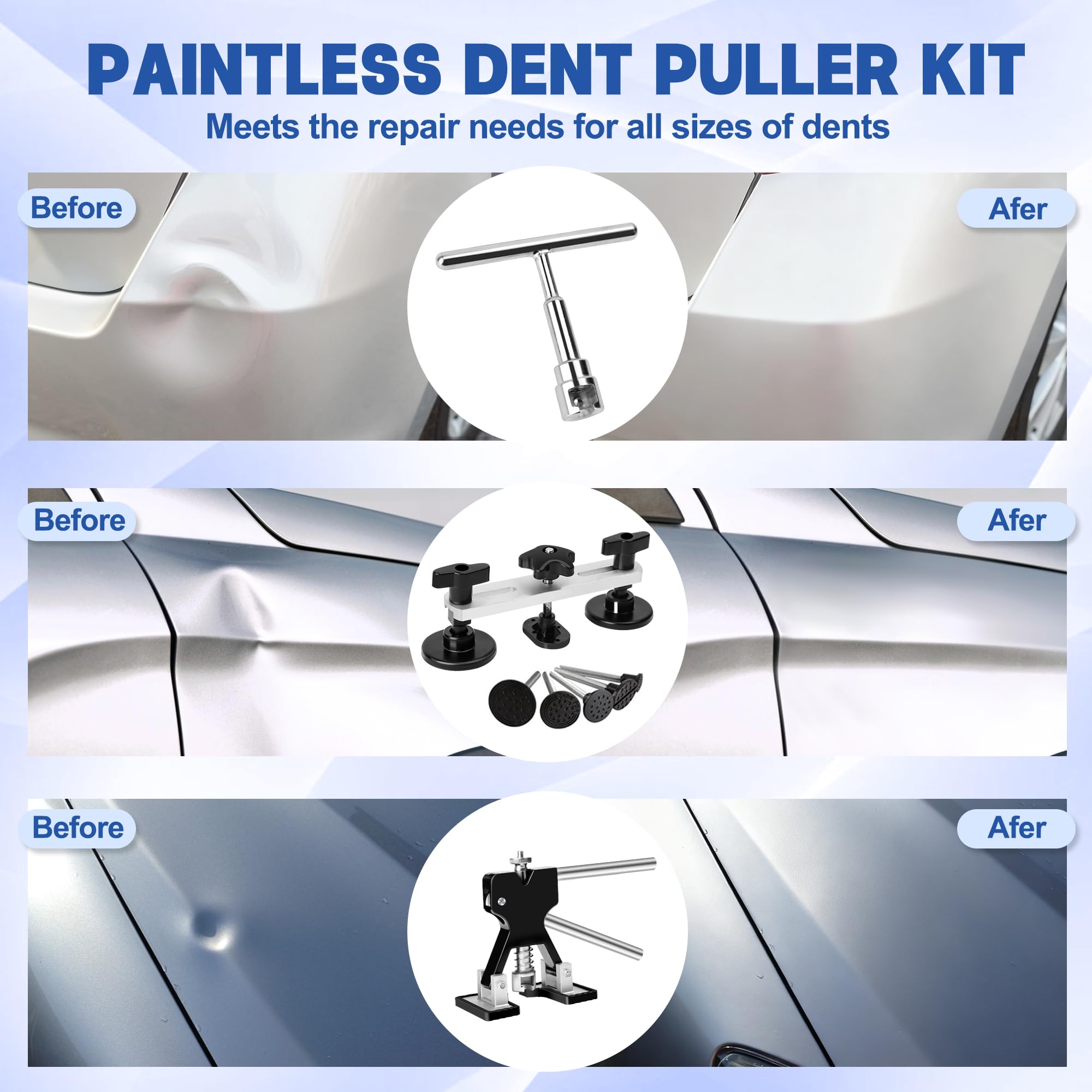 SJPLZQC T-bar dent puller for large dents and smooth reshaping.