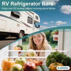 SJSHAL tension rods provide heavy grip for secure cabinets, closets, or fridges during travel.